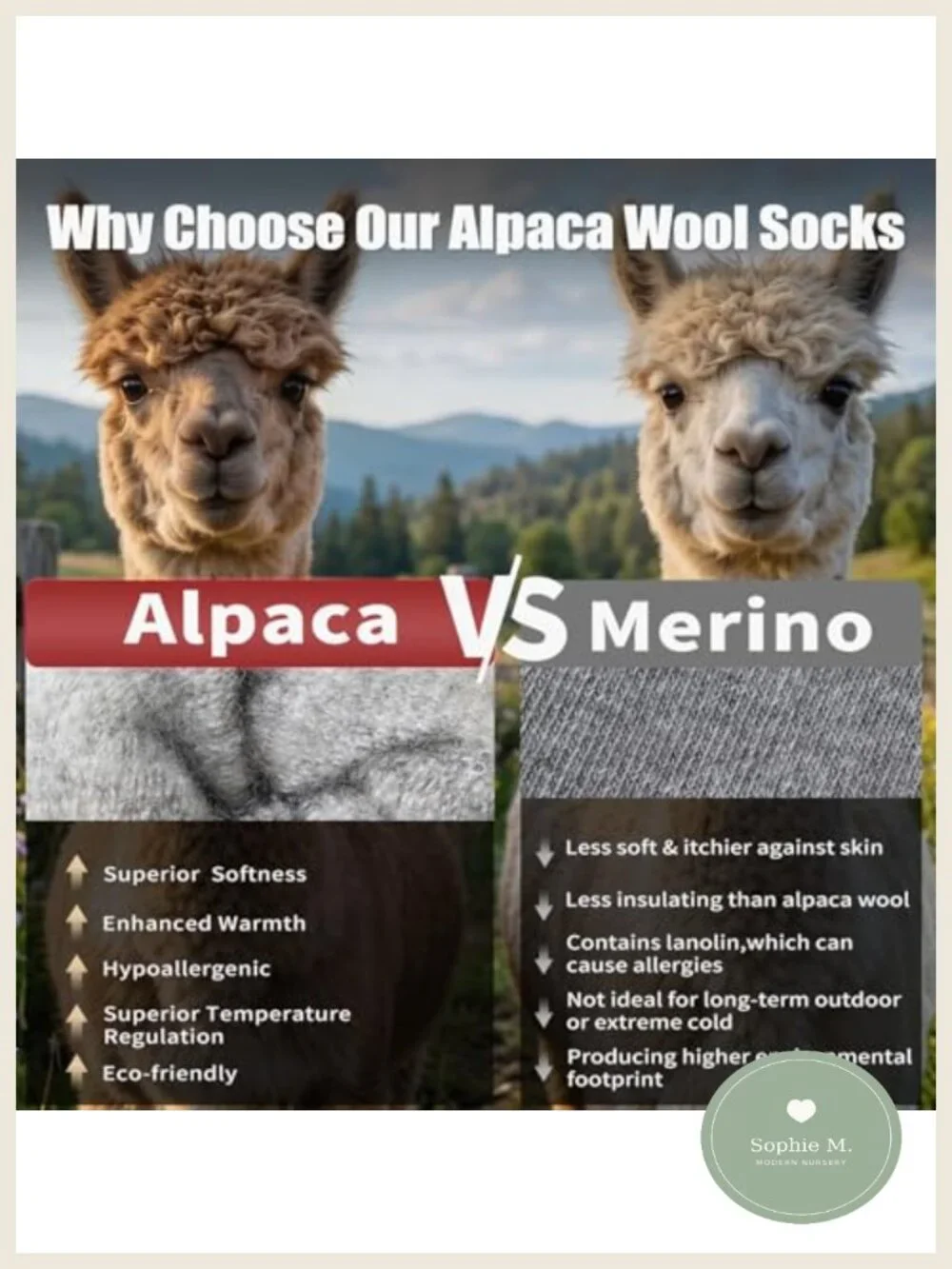 Alpaca Wool Ankle Running Hiking Socks 3-Pack Men Women